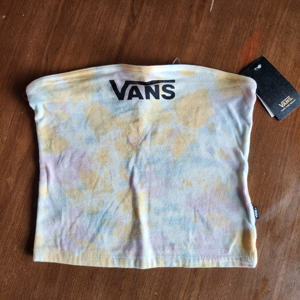 Vans Pastel Tie-Dye Tube Top Small Very Cute Summer